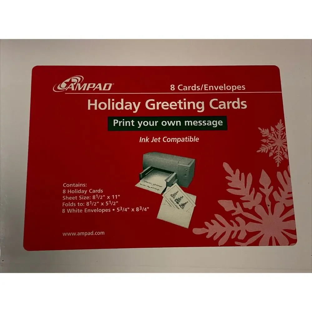 Vtg Personalized Christmas Cards Happy Holidays + 35 Sheets Paper Print Personal